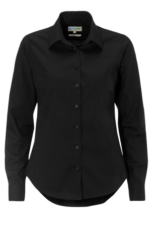 Dámská košile POPLIN (GOTS) Černá Front Dámská košile POPLIN (GOTS) Černá Front
