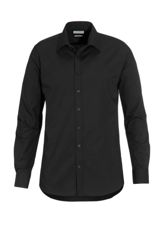 Košile POPLIN slim fit (GOTS) Černá Front Košile POPLIN slim fit (GOTS) Černá Front