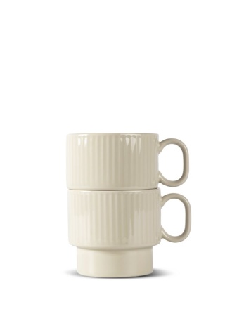 Šálek na čaj COFFEE & MORE, 2 ks, béžový default 