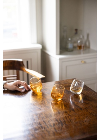 Sklenice na whiskey, 6 ks, jantar  