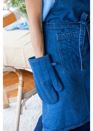 Zástěra ARON, modrý denim  