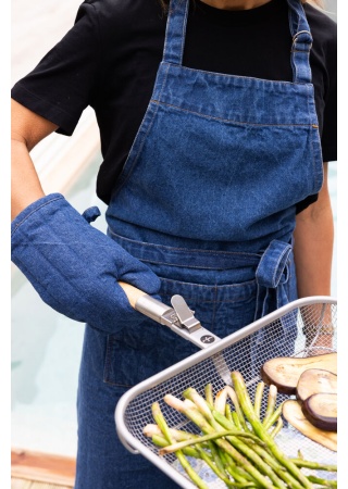 Zástěra ARON, modrý denim  