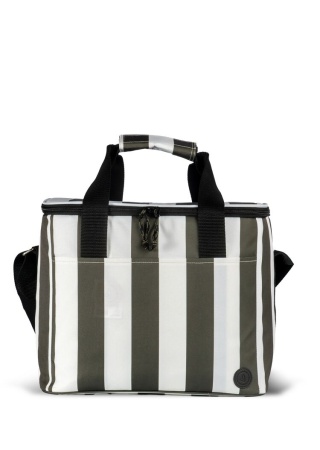 Chladicí taška CITY STRIPE - velká, zelená/bílá default 
