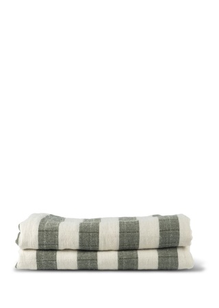 Deka EMILIE THROW, zelená/bílá default Deka EMILIE THROW, zelená/bílá default