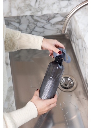 Lahev rPET TURE, 600 ml, tmavě šedá  
