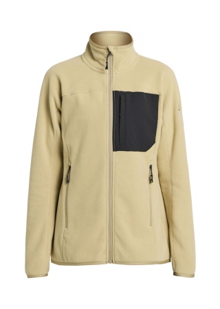 Dámská fleecová bunda HIMALAYA FULL ZIP POCKET Béžová Front Dámská fleecová bunda HIMALAYA FULL ZIP POCKET Béžová Front