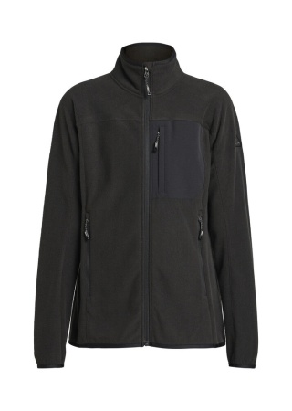 Dámská fleecová bunda HIMALAYA FULL ZIP POCKET Černá Front Dámská fleecová bunda HIMALAYA FULL ZIP POCKET Černá Front