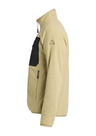 Fleecová mikina HIMALAYA FULL ZIP POCKET BEIGE Side