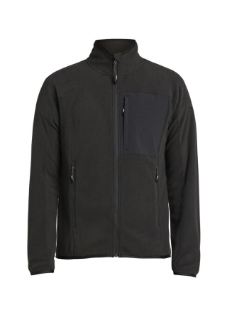 Fleecová mikina HIMALAYA FULL ZIP POCKET BLACK Front