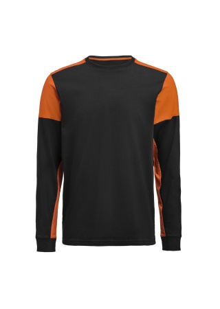 Tričko PRIME T L/S Černá/oranžová Front Tričko PRIME T L/S Černá/oranžová Front