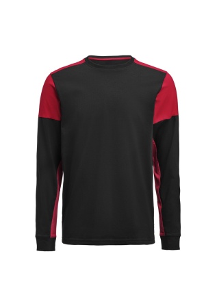 Tričko PRIME T L/S Černá/červená Front Tričko PRIME T L/S Černá/červená Front
