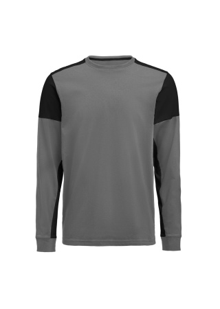 Tričko PRIME T L/S antracit/černá Front