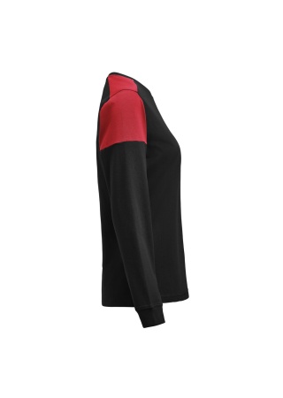 Dámské tričko PRIME T L/S Černá/červená Side
