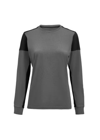 Dámské tričko PRIME T L/S antracit/černá Front Dámské tričko PRIME T L/S antracit/černá Front