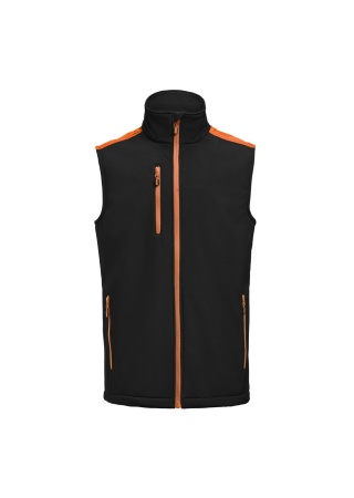 Softshellová vesta PRIME VEST Černá/oranžová Front Softshellová vesta PRIME VEST Černá/oranžová Front