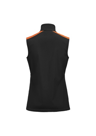 Dámská softshellová vesta PRIME Černá/oranžová Back Dámská softshellová vesta PRIME Černá/oranžová Back