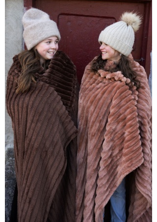 Deka ESTHER FLEECE, tmavě hnědá  
