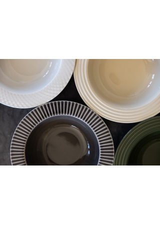 Hluboký talíř COFFEE & MORE, šedý Hluboký talíř COFFEE & MORE, šedý