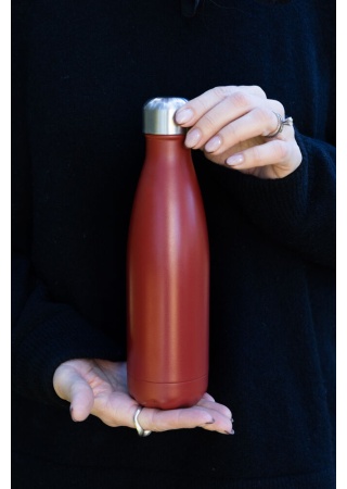 Nerezová termoska NILS, 500 ml, červená  