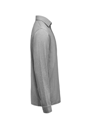 Polokošile s dlouhým rukávem SUPREME POLO LS Šedá melange Side Polokošile s dlouhým rukávem SUPREME POLO LS Šedá melange Side