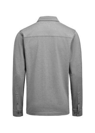 Polokošile s dlouhým rukávem SUPREME POLO LS Šedá melange Back Polokošile s dlouhým rukávem SUPREME POLO LS Šedá melange Back