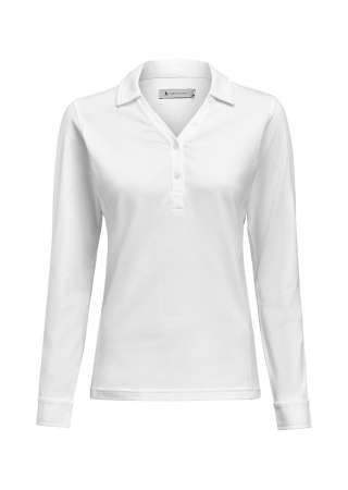 Dámská polokošile SUPREME POLO LS Bílá Front Dámská polokošile SUPREME POLO LS Bílá Front