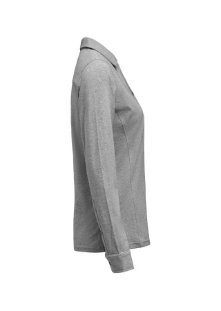 Dámská polokošile SUPREME POLO LS Šedá melange Side Dámská polokošile SUPREME POLO LS Šedá melange Side