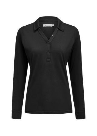 Dámská polokošile SUPREME POLO LS Černá Front Dámská polokošile SUPREME POLO LS Černá Front