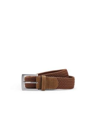 Pásek STRETCH BROWN MELANGE Front Pásek STRETCH BROWN MELANGE Front