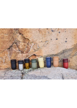 Cestovní termohrnek TED, žlutý  