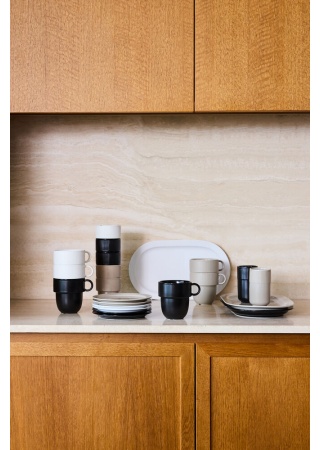 Hrníček s uchem INKA CUP, černý  