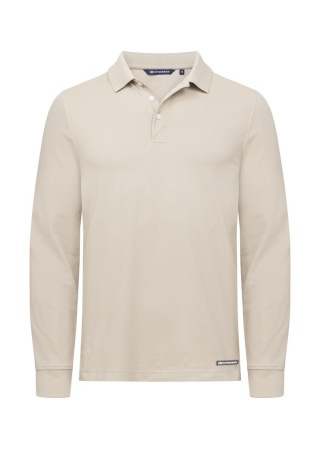 Polo tričko s dlouhým rukávem ADVANTAGE LS +35UPF BEIGE Front