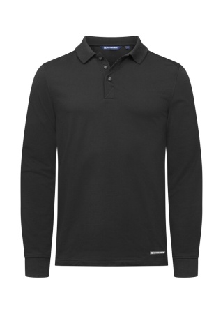 Polo tričko s dlouhým rukávem ADVANTAGE LS +35UPF BLACK Front