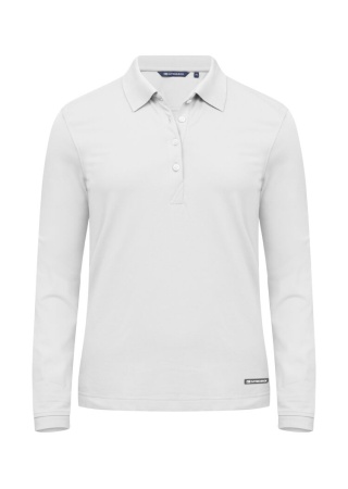 Dámské polo tričko s dlouhým rukávem ADVANTAGE LS+35 UPF WHITE Front Dámské polo tričko s dlouhým rukávem ADVANTAGE LS+35 UPF WHITE Front