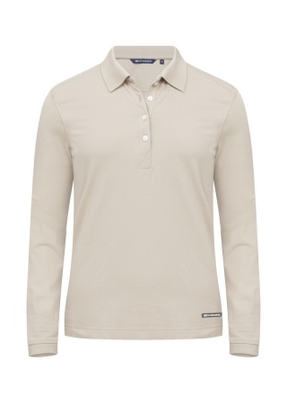 Dámské polo tričko s dlouhým rukávem ADVANTAGE LS+35 UPF BEIGE Front