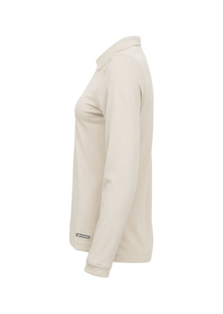 Dámské polo tričko s dlouhým rukávem ADVANTAGE LS+35 UPF BEIGE Side