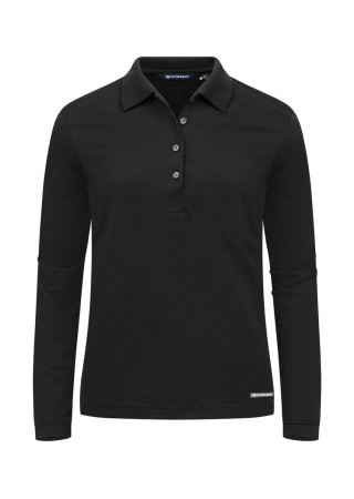 Dámské polo tričko s dlouhým rukávem ADVANTAGE LS+35 UPF BLACK Front Dámské polo tričko s dlouhým rukávem ADVANTAGE LS+35 UPF BLACK Front