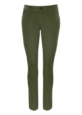 Dámské kalhoty Harvest - Chino Officer Zelená Moss Green Front Dámské kalhoty Harvest - Chino Officer Zelená Moss Green Front
