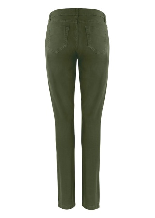 Dámské kalhoty Harvest - Chino Officer Zelená Moss Green Back Dámské kalhoty Harvest - Chino Officer Zelená Moss Green Back