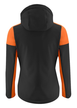 Dámská softshellová bunda Prime Černá/oranžová Back Dámská softshellová bunda Prime Černá/oranžová Back