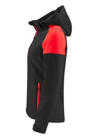 Dámská softshellová bunda Prime Černá/červená Side Dámská softshellová bunda Prime Černá/červená Side