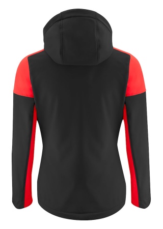 Dámská softshellová bunda Prime Černá/červená Back Dámská softshellová bunda Prime Černá/červená Back