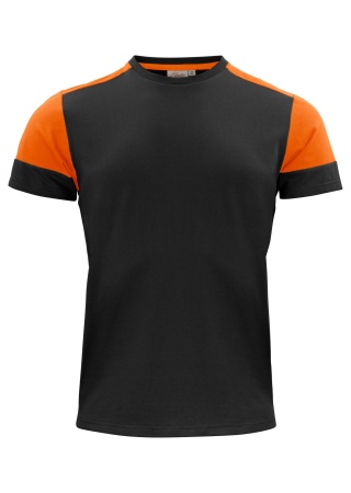 Dvoubarevné tričko Prime T Černá/oranžová Front Dvoubarevné tričko Prime T Černá/oranžová Front