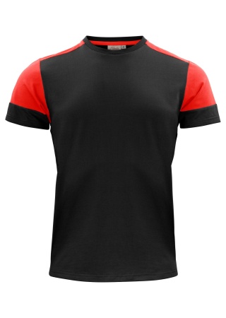 Dvoubarevné tričko Prime T Černá/červená Front Dvoubarevné tričko Prime T Černá/červená Front