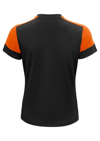 Dvoubarevné dámské tričko Prime T Černá/oranžová Back Dvoubarevné dámské tričko Prime T Černá/oranžová Back