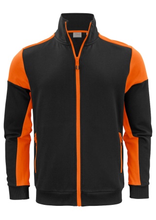 Mikinová bunda Printer Prime Sweatvest Černá/oranžová Front Mikinová bunda Printer Prime Sweatvest Černá/oranžová Front