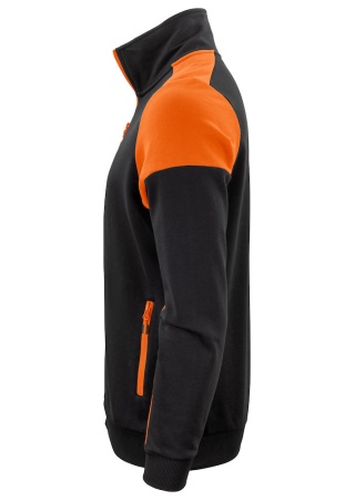 Mikinová bunda Printer Prime Sweatvest Černá/oranžová Side Mikinová bunda Printer Prime Sweatvest Černá/oranžová Side