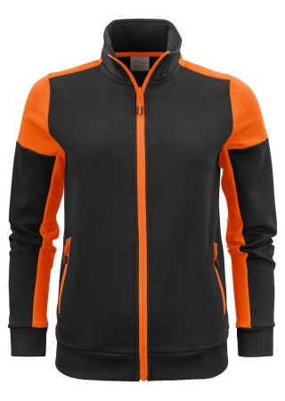 Dámská mikinobunda Printer Prime sweatvest Černá/oranžová Front Dámská mikinobunda Printer Prime sweatvest Černá/oranžová Front