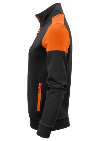Dámská mikinobunda Printer Prime sweatvest Černá/oranžová Side Dámská mikinobunda Printer Prime sweatvest Černá/oranžová Side
