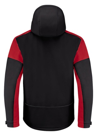 Zateplená softshellová bunda Prime Černá/červená Back Zateplená softshellová bunda Prime Černá/červená Back